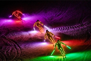 nächtliche ski-show in st. anton am arlberg